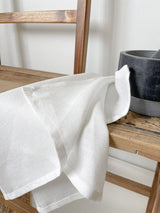 Off White Linen Tea Towel