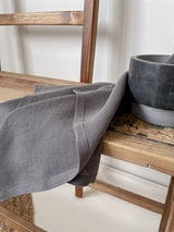 Dark Grey Linen Tea Towel
