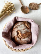 Dusty Pink Linen Bread Bag