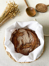 White Linen Bread Bag