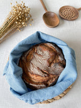 Light Blue Linen Bread Bag