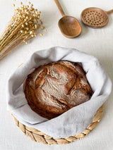 Light Grey Linen Bread Bag