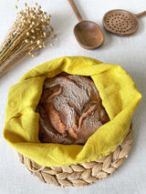 Yellow Linen Bread Bag