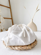 Off White Linen Bread Bag