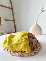 Yellow Linen Bread Bag