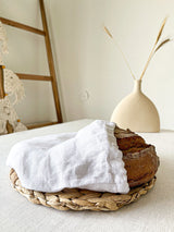 White Linen Bread Bag