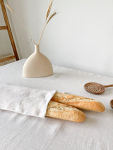 Off White Linen Bread Bag