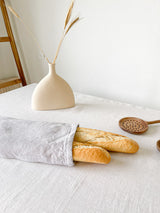 Light Grey Linen Bread Bag