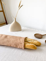 Tan Linen Bread Bag