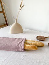 Dusty Pink Linen Bread Bag