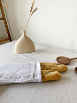 White Linen Bread Bag