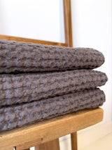 Dark Grey Waffle Bath Sheet