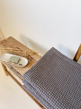 Dark Grey Waffle Bath Sheet