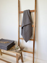 Dark Grey Waffle Bath Towel