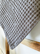 Dark Grey Waffle Bath Towel