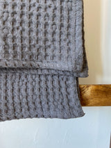 Dark Grey Waffle Hand Towel