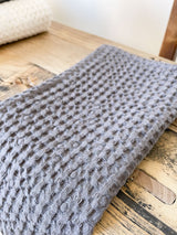 Dark Grey Waffle Washcloth