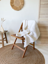 White Waffle Throw Blanket