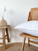 Off White Linen Throw Pillow Cover with Edging