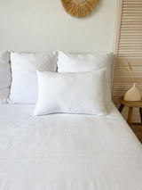White Linen Pillowcase