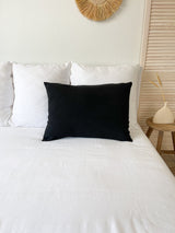 Black Linen Pillowcase