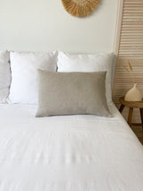 Beige Linen Pillowcase