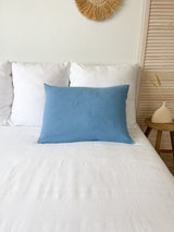 Light Blue Linen Pillowcase