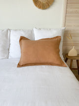 Tan Oxford Style Linen Pillowcase