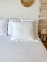 White Oxford Style Linen Pillowcase