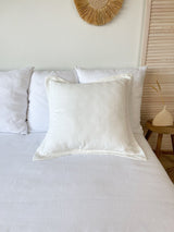 Off White Oxford Style Linen Pillowcase