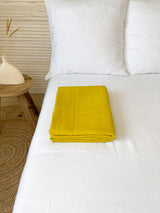 Yellow Linen Flat Sheet