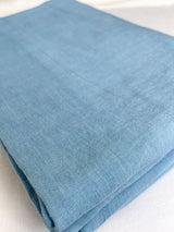 Light Blue Linen Flat Sheet