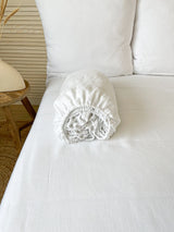 White Linen Fitted Sheet
