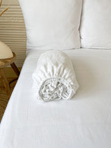 Washed White Linen Bedding Set