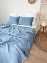 Light Blue Linen Summer Cover