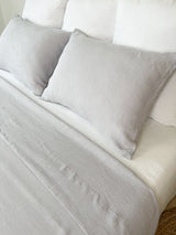 Light Gray Linen Flat Sheet