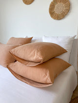 Tan Housewife Style Linen Pillowcase
