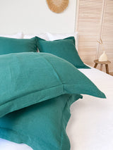 Dark Green Linen Sham