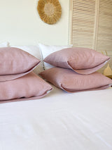 Dusty Pink Linen Pillowcase