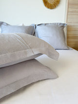 Light Grey Oxford Style Linen Pillowcase