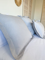 Light Grey Oxford Style Linen Pillowcase