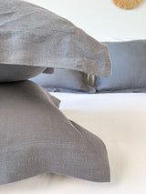 Dark Grey Linen Pillow Sham