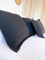 Black Linen Pillow Sham