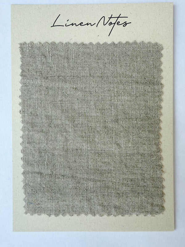 Beige Washed Linen Fabric Swatch - 5.3 oz/yd² (180 g/m²)