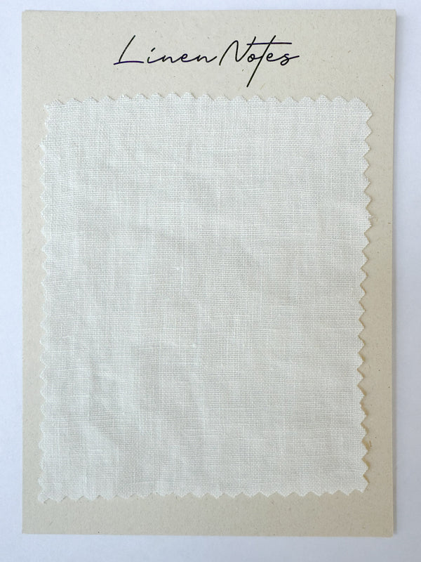 Off White Washed Linen Fabric Swatch - 5.3 oz/yd² (180 g/m²)