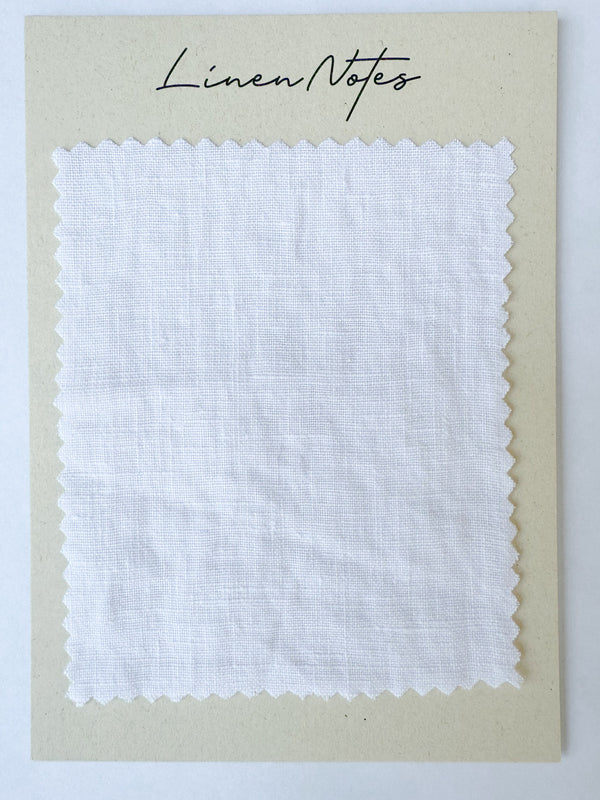 White Washed Linen Fabric Swatch - 5.3 oz/yd² (180 g/m²)
