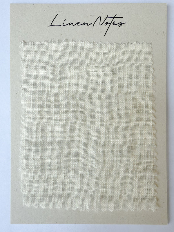 Vanilla Washed Sheer Linen Muslin Swatch – 2.65 oz/yd² (90 g/m²)