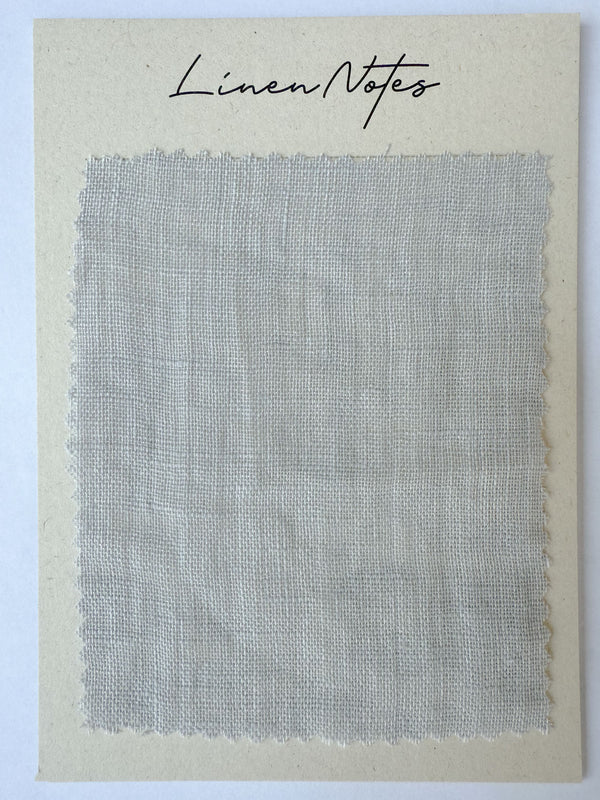 Light Gray Washed Sheer Linen Muslin Swatch – 2.65 oz/yd² (90 g/m²)