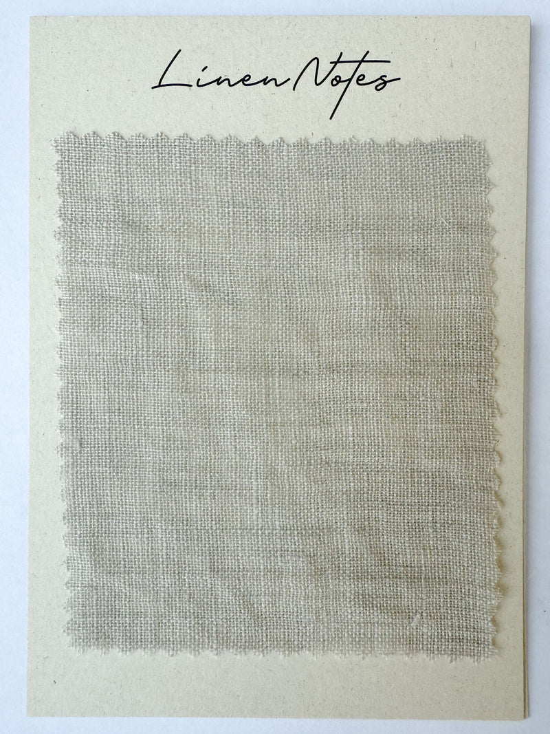 Beige Washed Sheer Linen Muslin Swatch – 2.65 oz/yd² (90 g/m²)