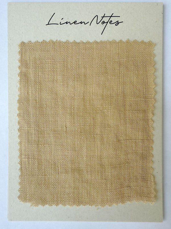 Light Camel Washed Sheer Linen Muslin Swatch – 2.65 oz/yd² (90 g/m²)